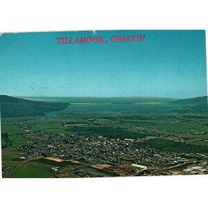 Vintage Tillamook Oregon Postcard West Coast Scenic Collectors Aerial